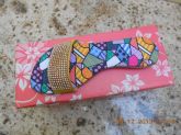 rasteira dedo/manta strass